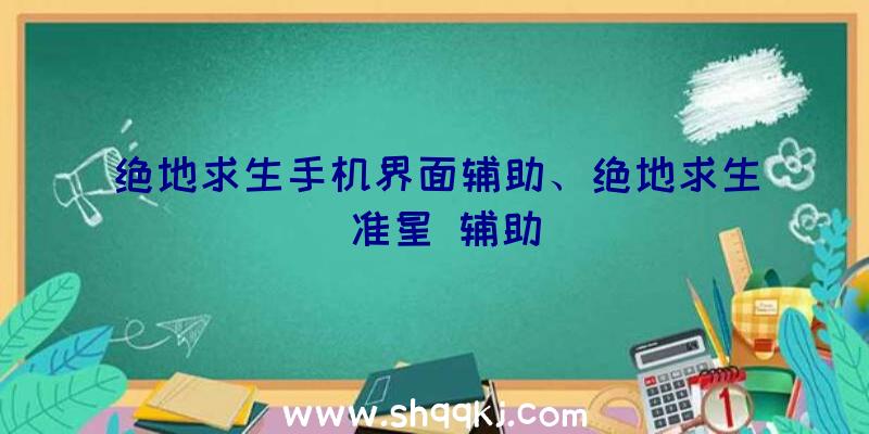 绝地求生手机界面辅助、绝地求生